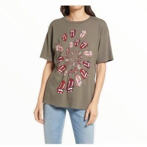 Daydreamer Rolling Stones Spiral Tongue Tee Small